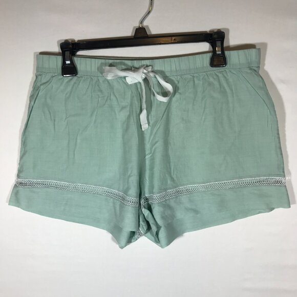 Victoria's Secret Women's Medium Drawstring Aqua Lightweight Sleepwear Shorts - Picture 1 of 8